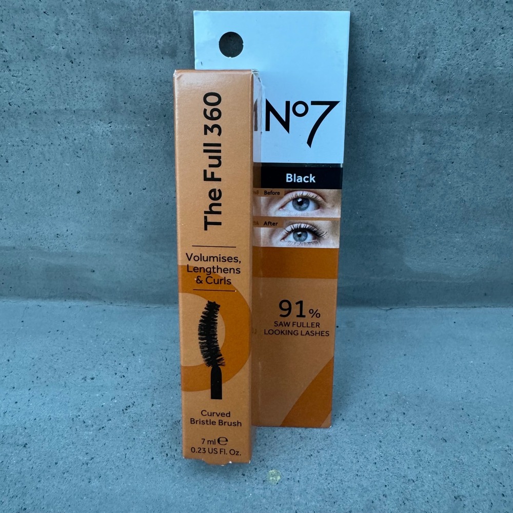 No7‎ The Full 360 Black Mascara Volumises Lengthens Curls 0.23 fl oz